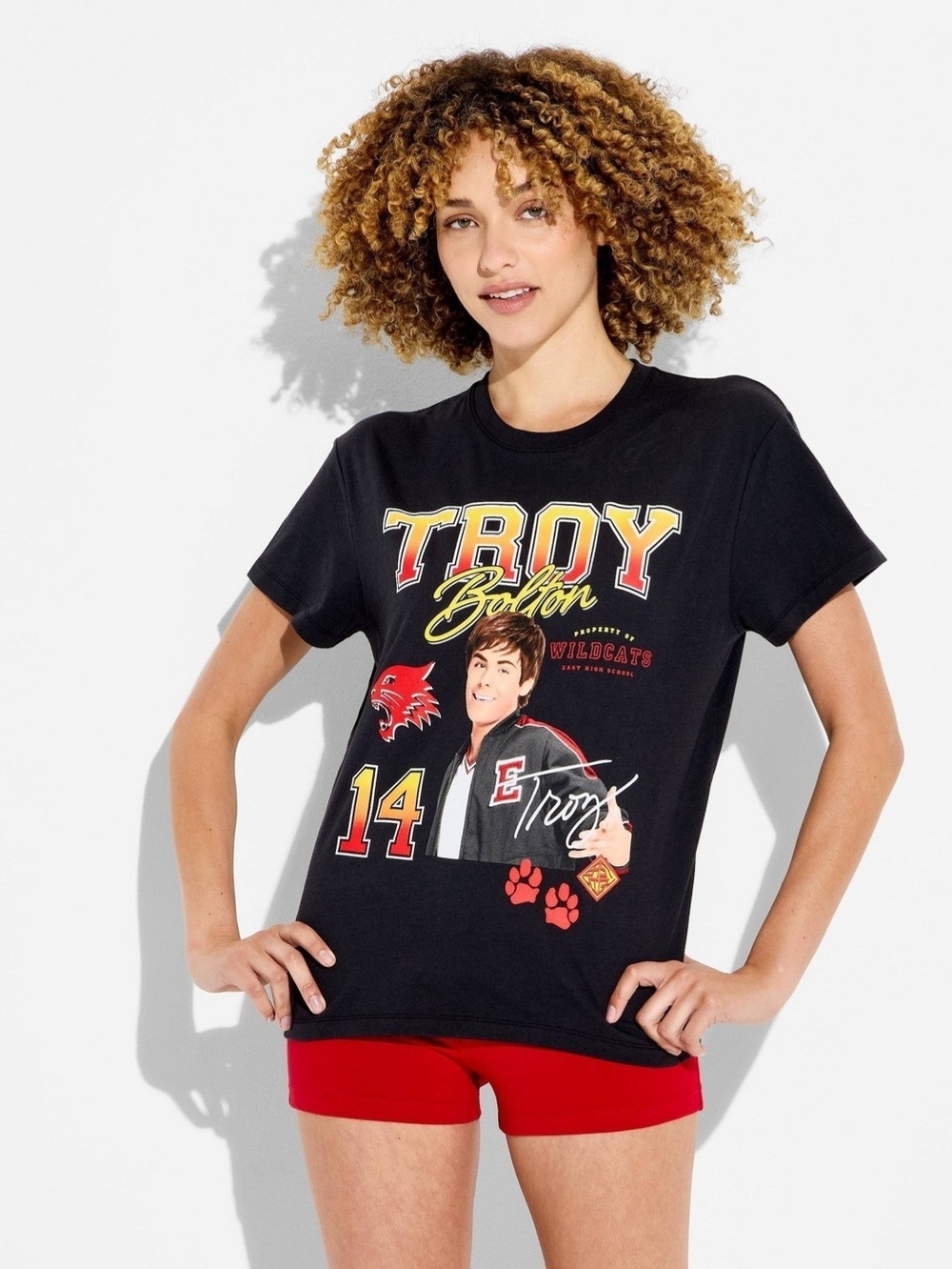 Disney High School Musical Troy Bolton Graphic Tee Black Large
